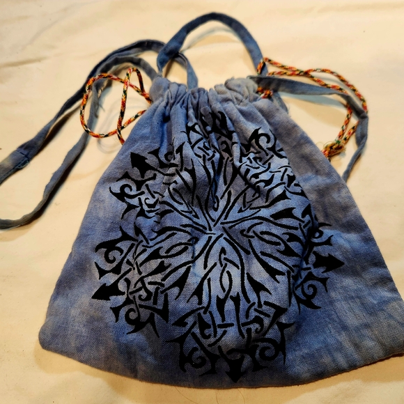 💙Lightweight Hippie Blue Drawstring Women Bag - Picture 3 of 3